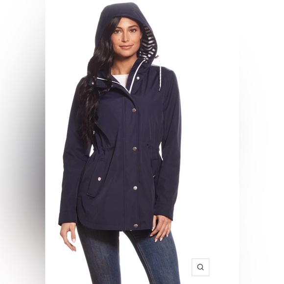 Women’s Weatherproof Navy Hooded Jacket - Picture 8 of 8